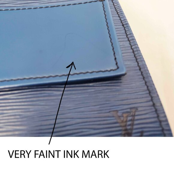 LOUIS VUITTON Womens Epi Jena Clutch Bag Blue Authentic - Picture 11 of 14